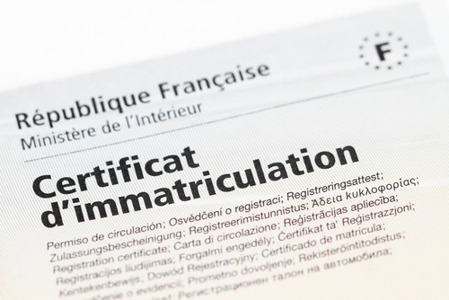 Certificat d'immatriculation